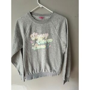 Stoney Clover Lane x Target Gray Pastel Logo Sweatshirt Womens XS Pullover NWOT